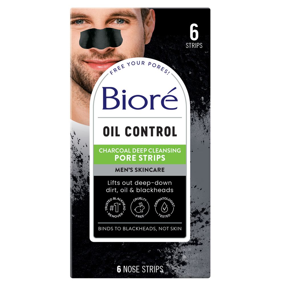 Men's Oil Control Charcoal Deep Cleansing Pore Strips