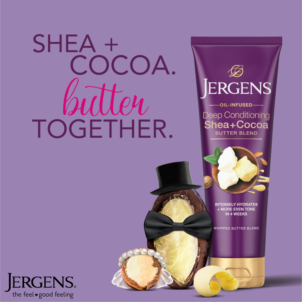 Shea + Cocoa. butter together.