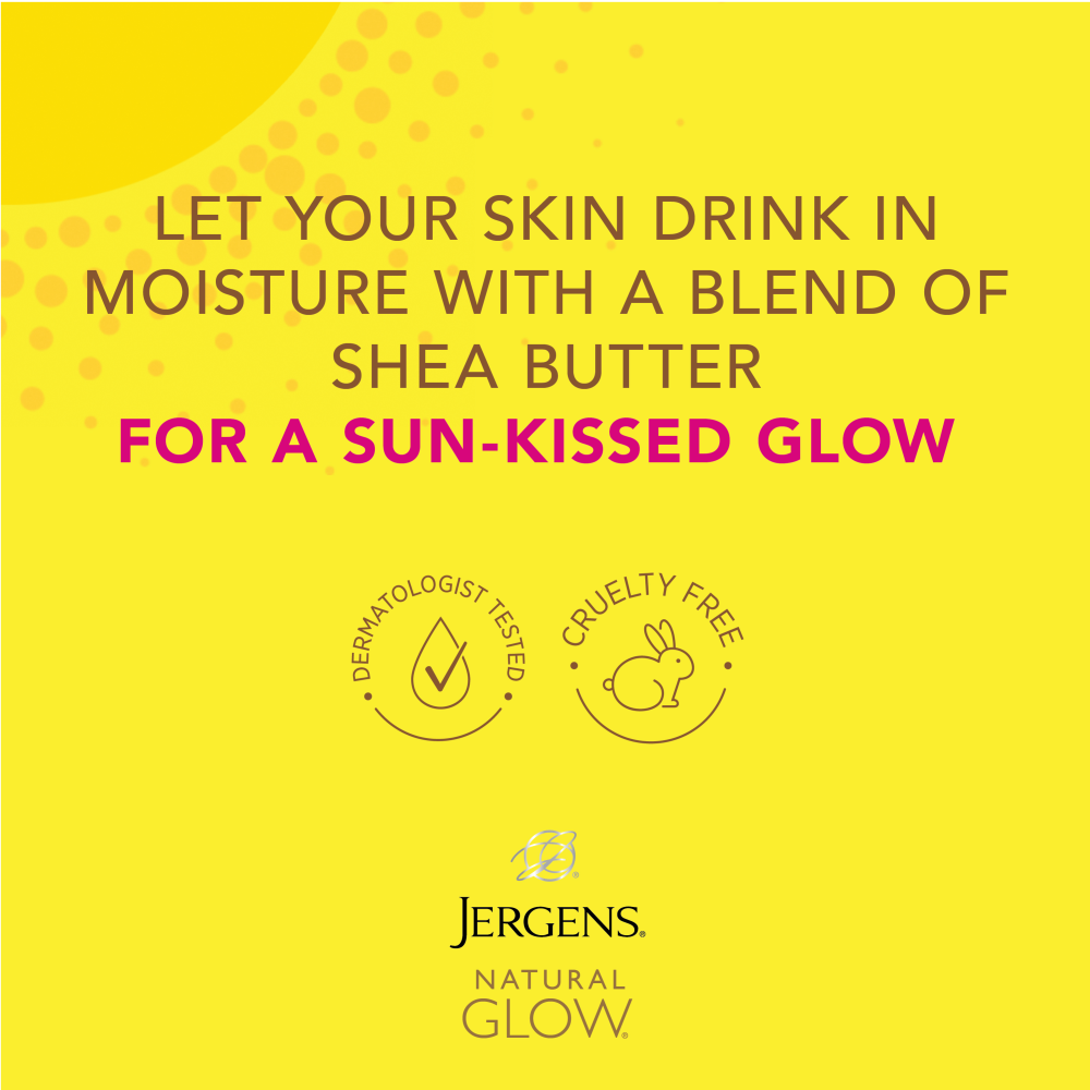 Let your skin drink in moisture with a blend of shea butter for a sun-kissed glow. Dermatologist tested. Cruelty free.