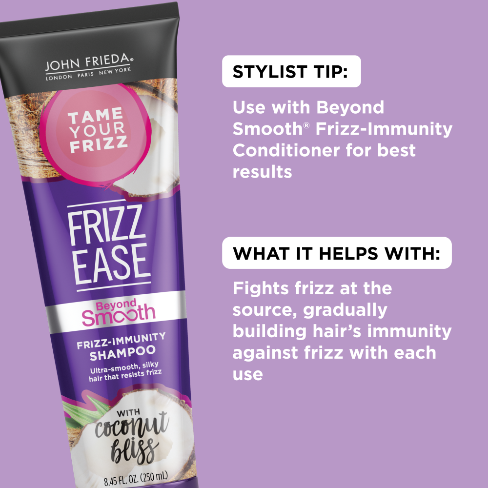 Stylist Tip: Use with Beyond Smooth Frizz-Immunity Conditioner for best results. What it helps with: Fights frizz at the source, gradually building hair's immunity against frizz with each use.