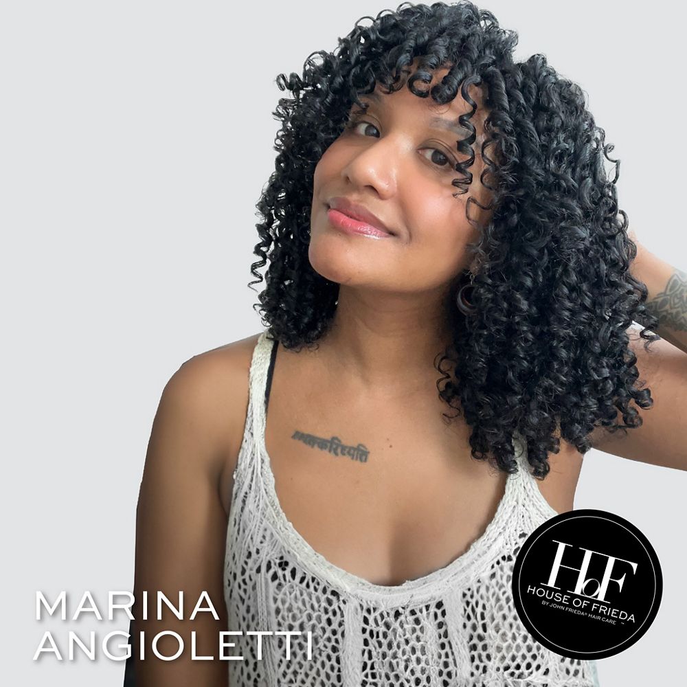 House of Frieda curly hair enthusiast and content creator Marina Angioletti.