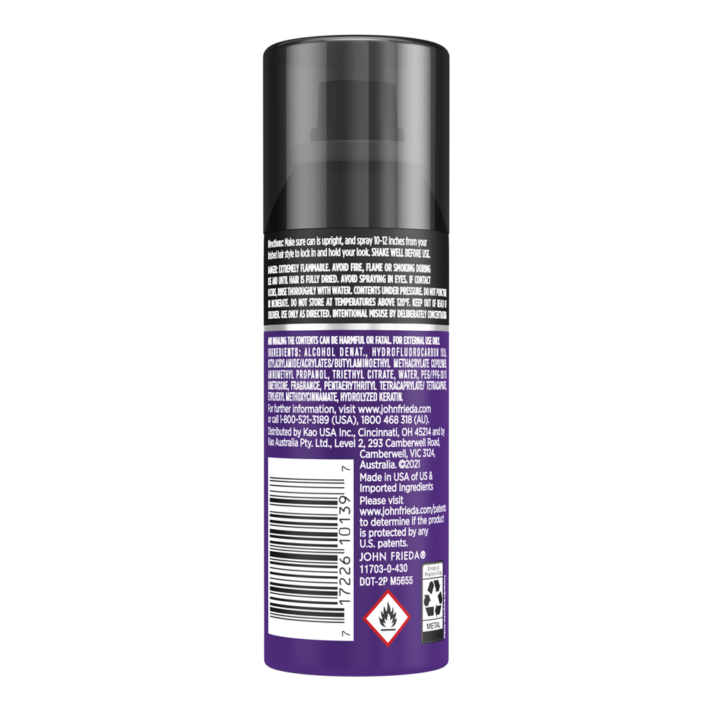 Back of Pack - 2 OZ Frizz Ease Moisture Barrier Hairspray.