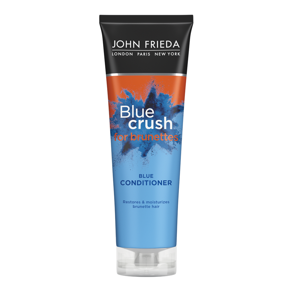 Front of Pack: Blue Crush for Brunettes Blue Conditioner.