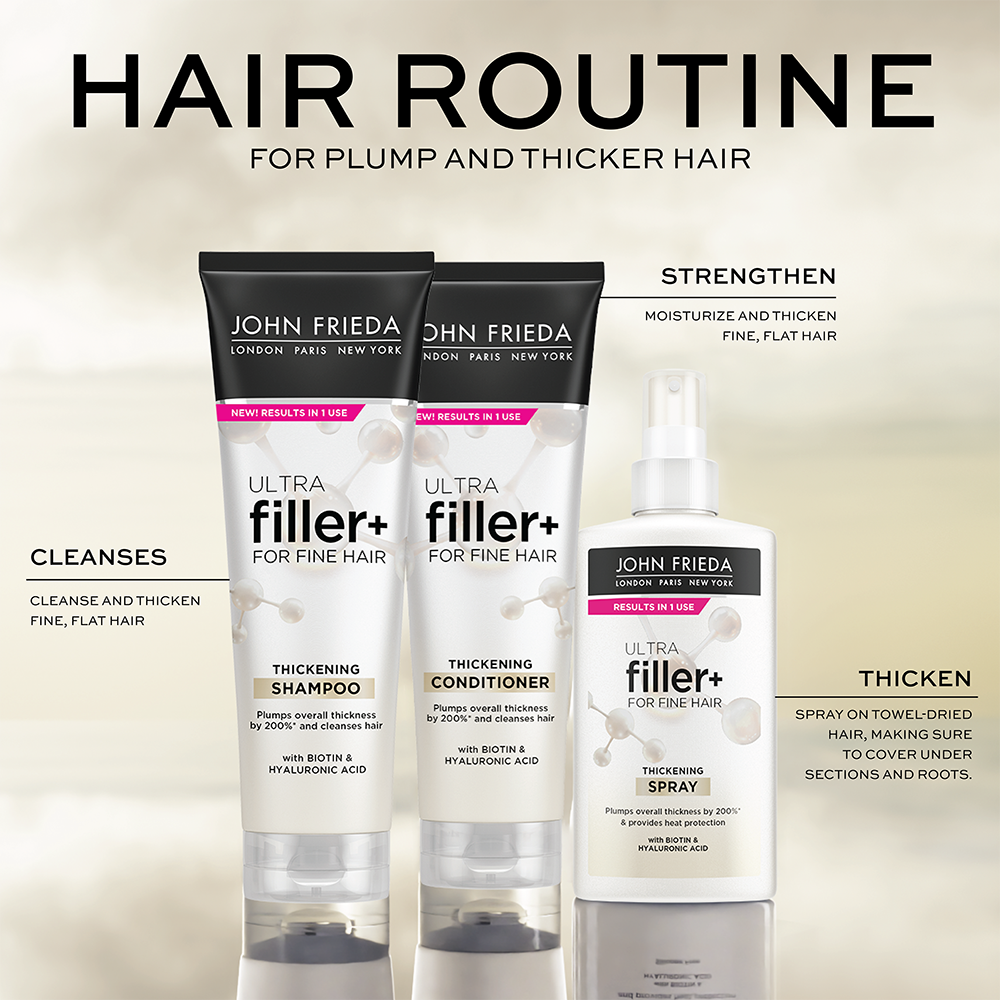 Hair routine for thicker, plumper hair with the ULTRAfiller+ collection