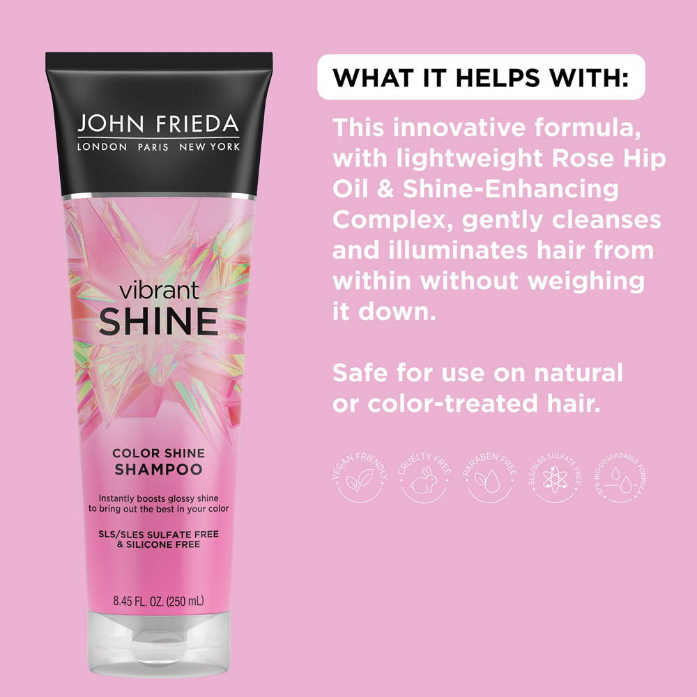 What it helps with: This innovative formula, with lightweight Rose Hip Oil & Shine-Enhancing Complex, gently cleanses and illuminates hair from within without weighing it down. Safe for use on natural or color-treated hair.