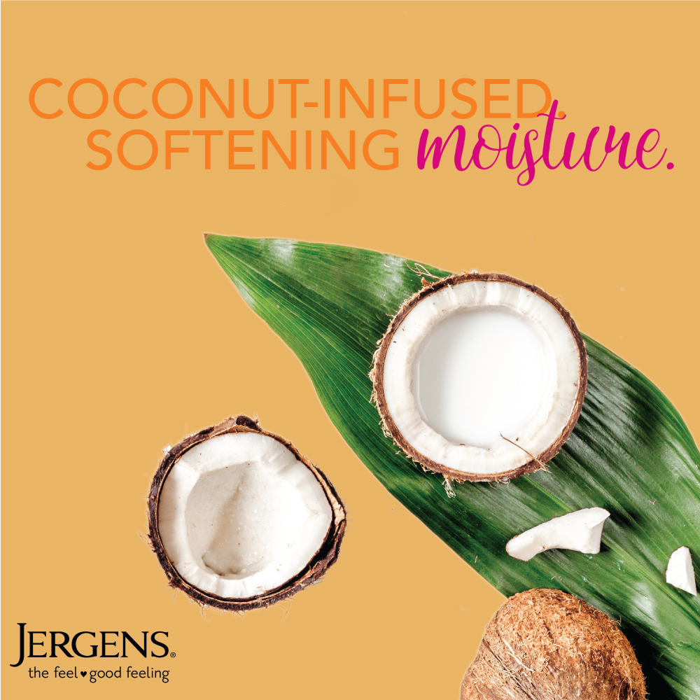 Coconut-infused. Softening moisture.