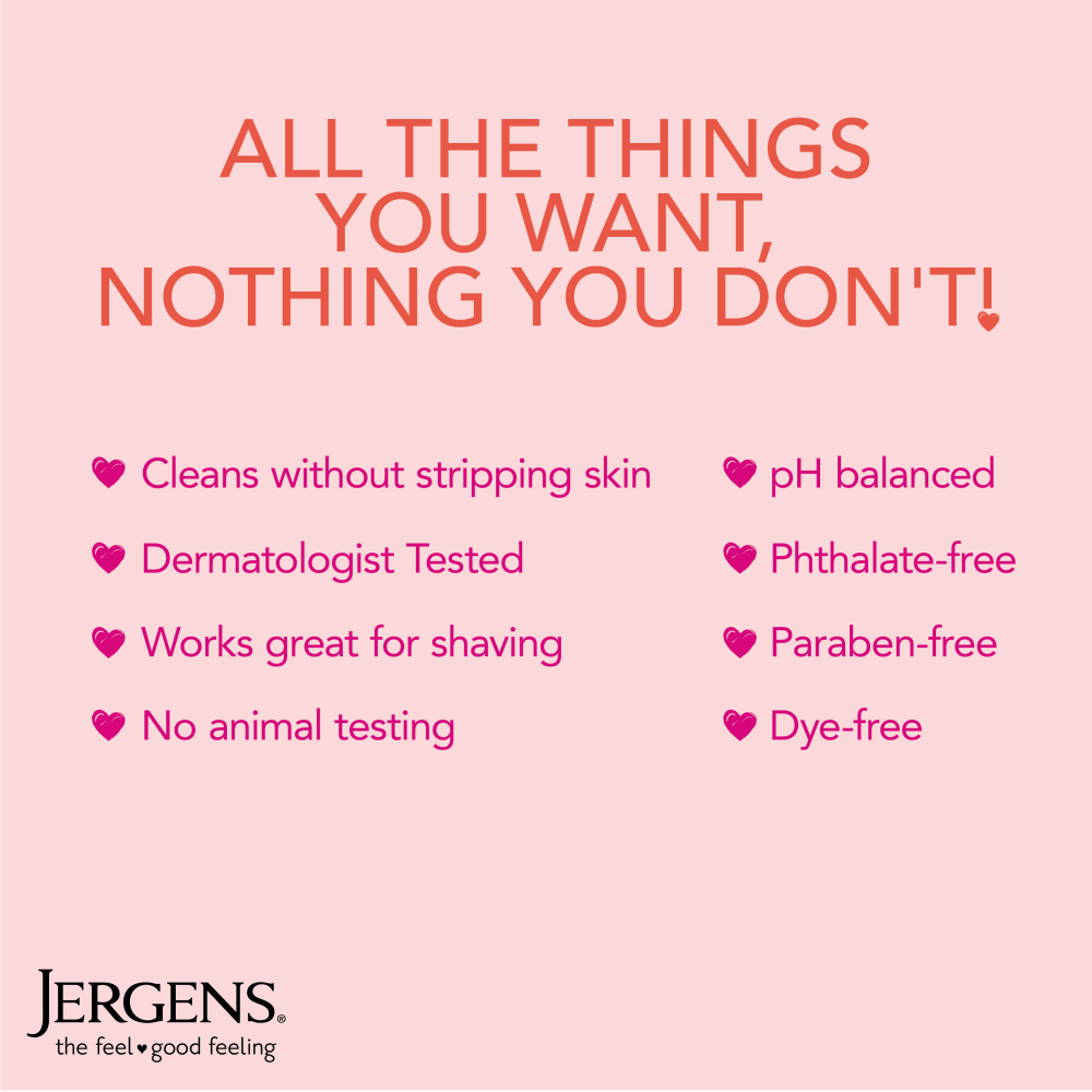 All the things you want, nothing you don't! Cleans without stripping skin. Dermatologist Tested. Works great for shaving. No animal testing. pH balanced. Phthalate-free. Paraban-free. Dye-free