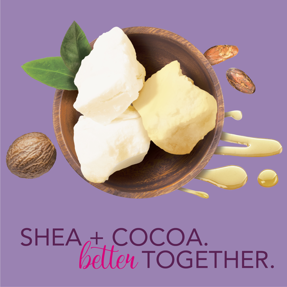 Shea + cocoa. butter together