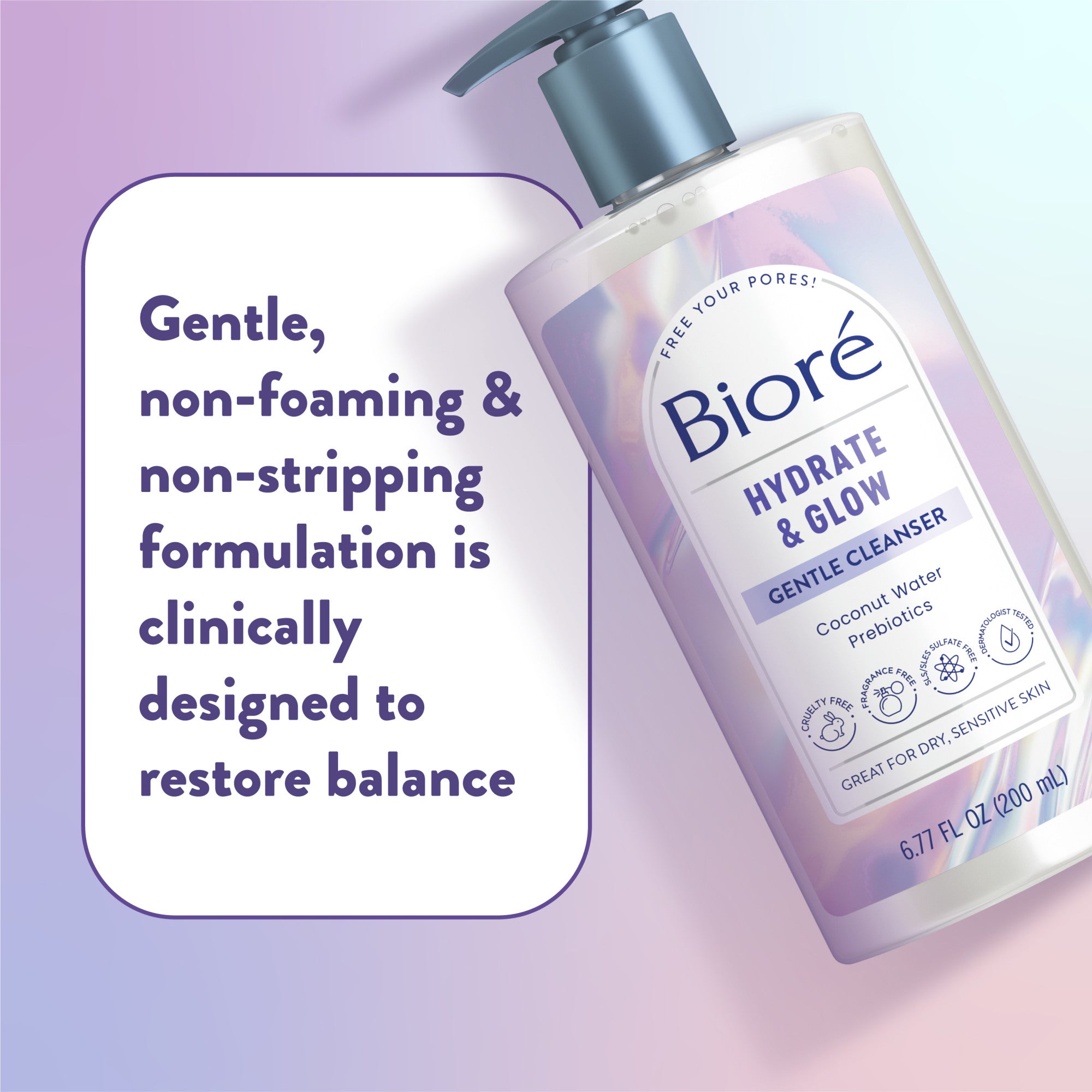 Gentle, non-foaming and non-stripping formulation is clinically designed to restore balance.