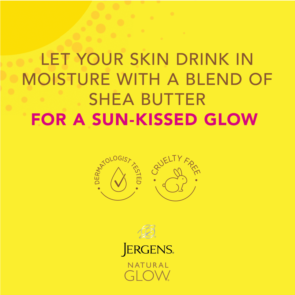 Let your skin drink in moisture with a blend of shea butter for a sun-kissed glow. Dermatologist tested. Cruelty free.