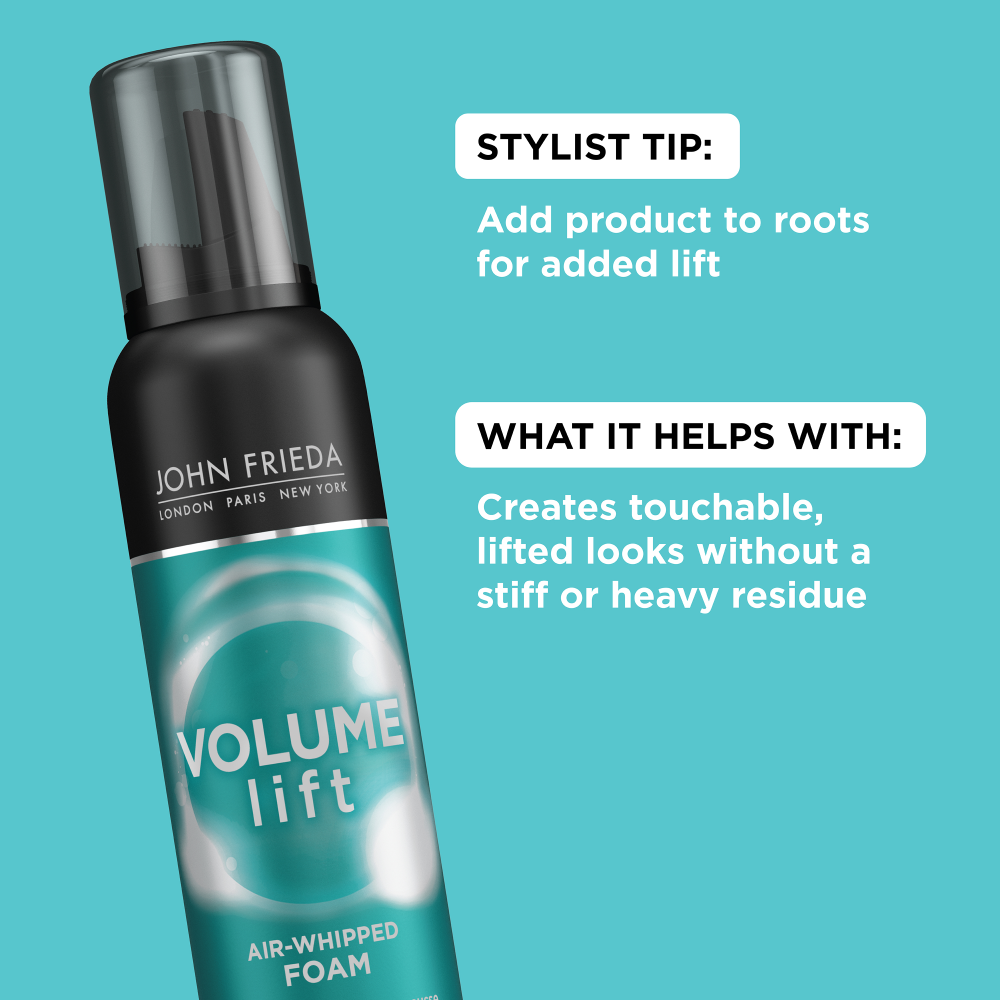 Stylist Tip: Add product to roots for added lift. What it helps with: Creates touchable, lifted looks without a stiff or heavy residue
