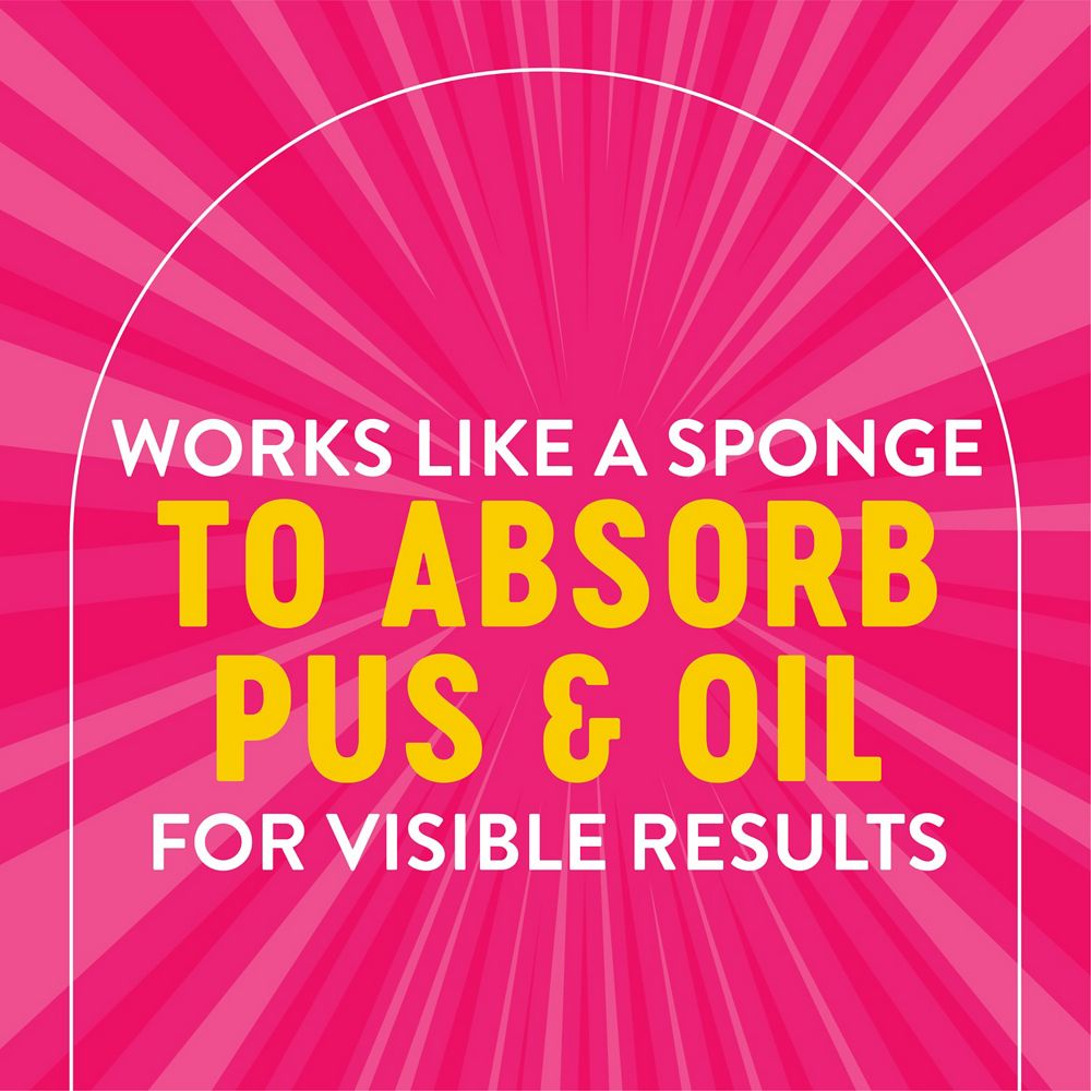 Works like a sponge to absorb pus and oil for visible results.
