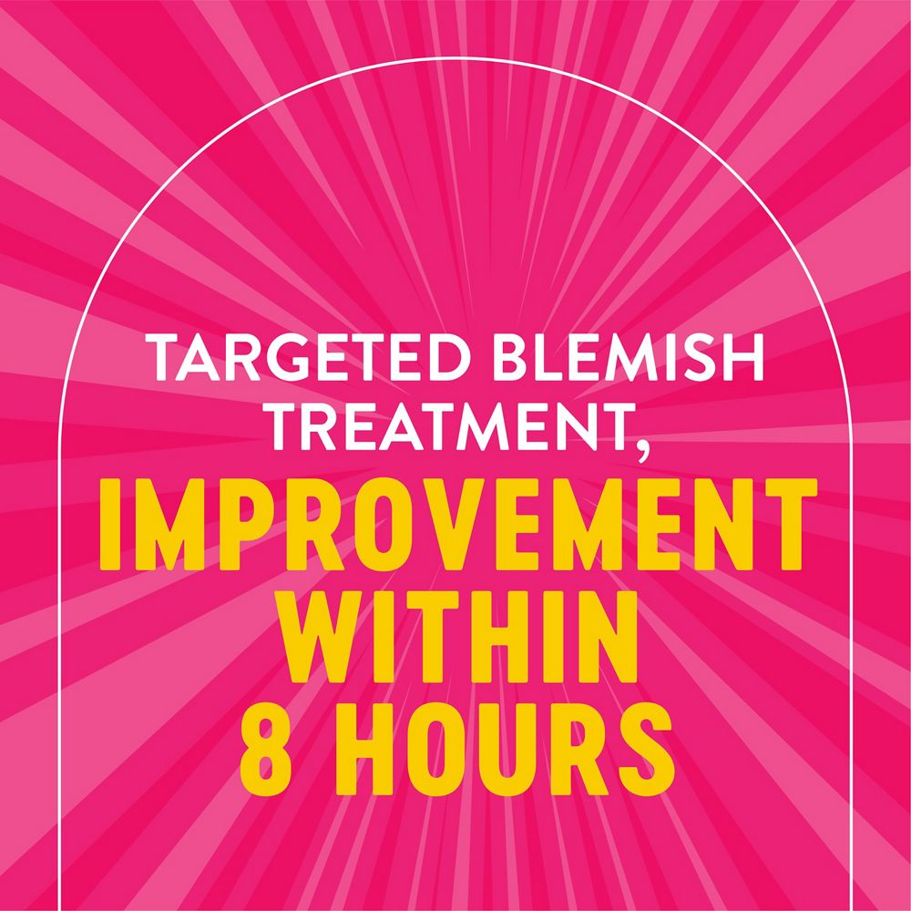 Targeted blemish treatment, improvement within 8 hours.