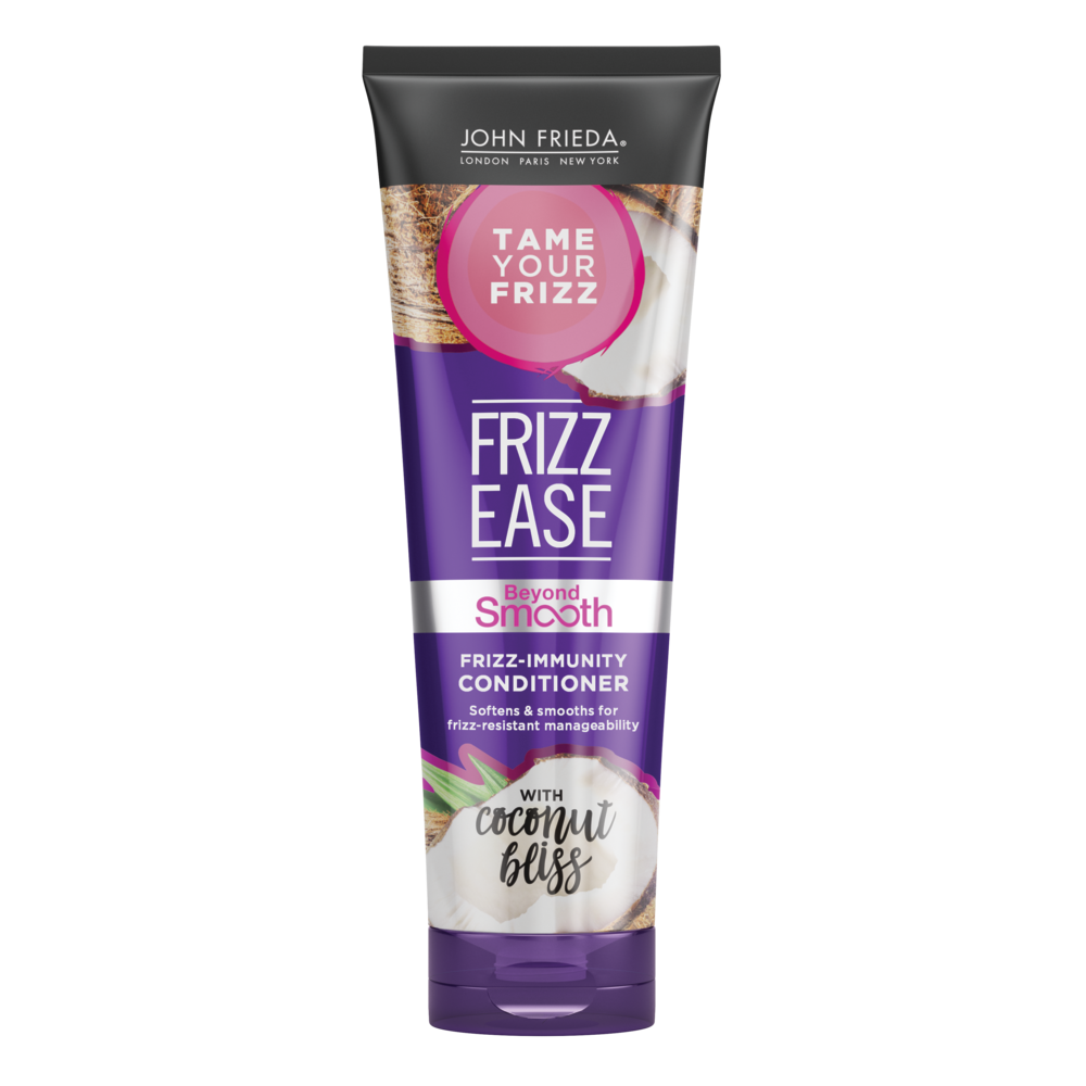 Front of Pack: Frizz Ease Beyond Smooth Frizz-Immunity Conditioner.