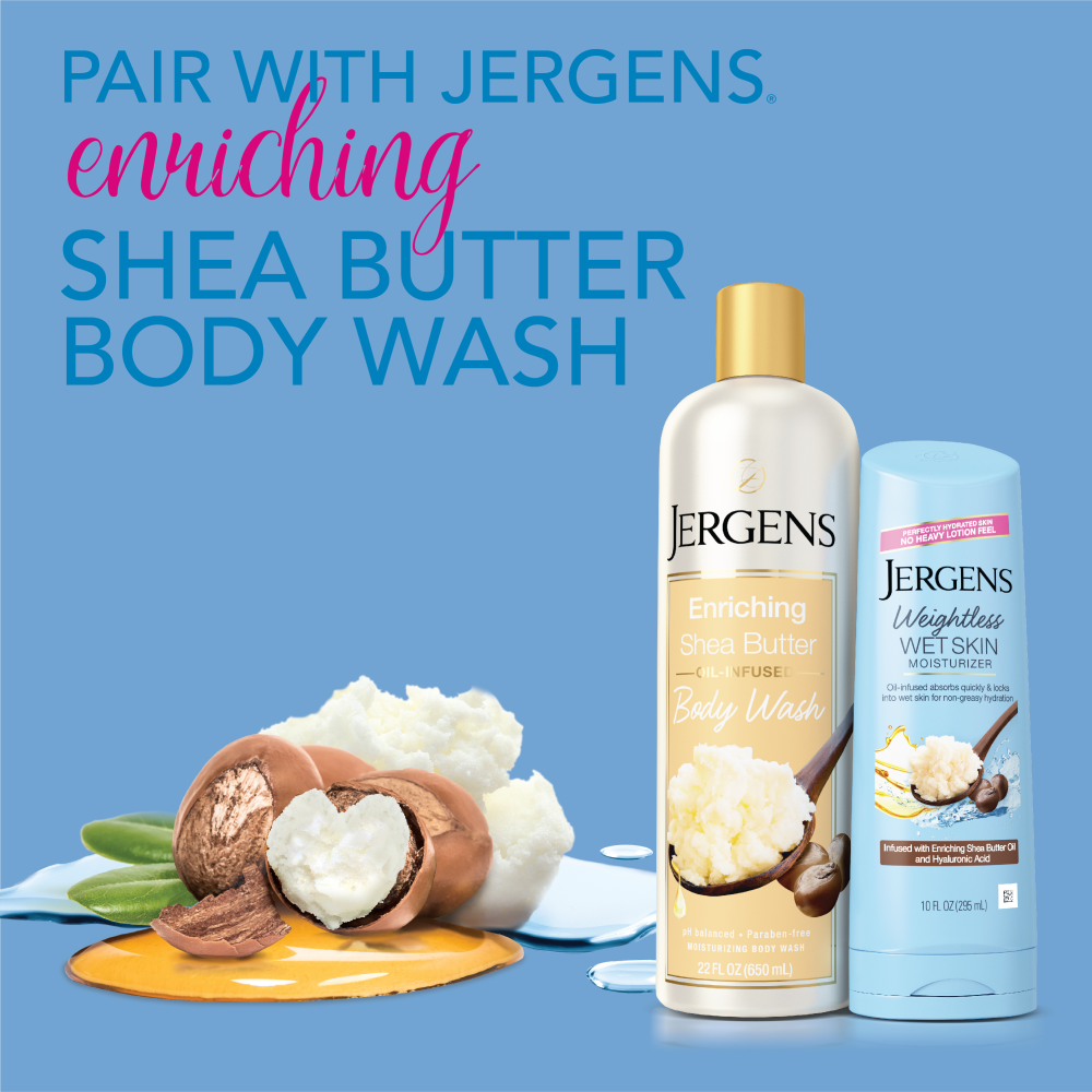 Pair with Jergens enriching shea butter body wash