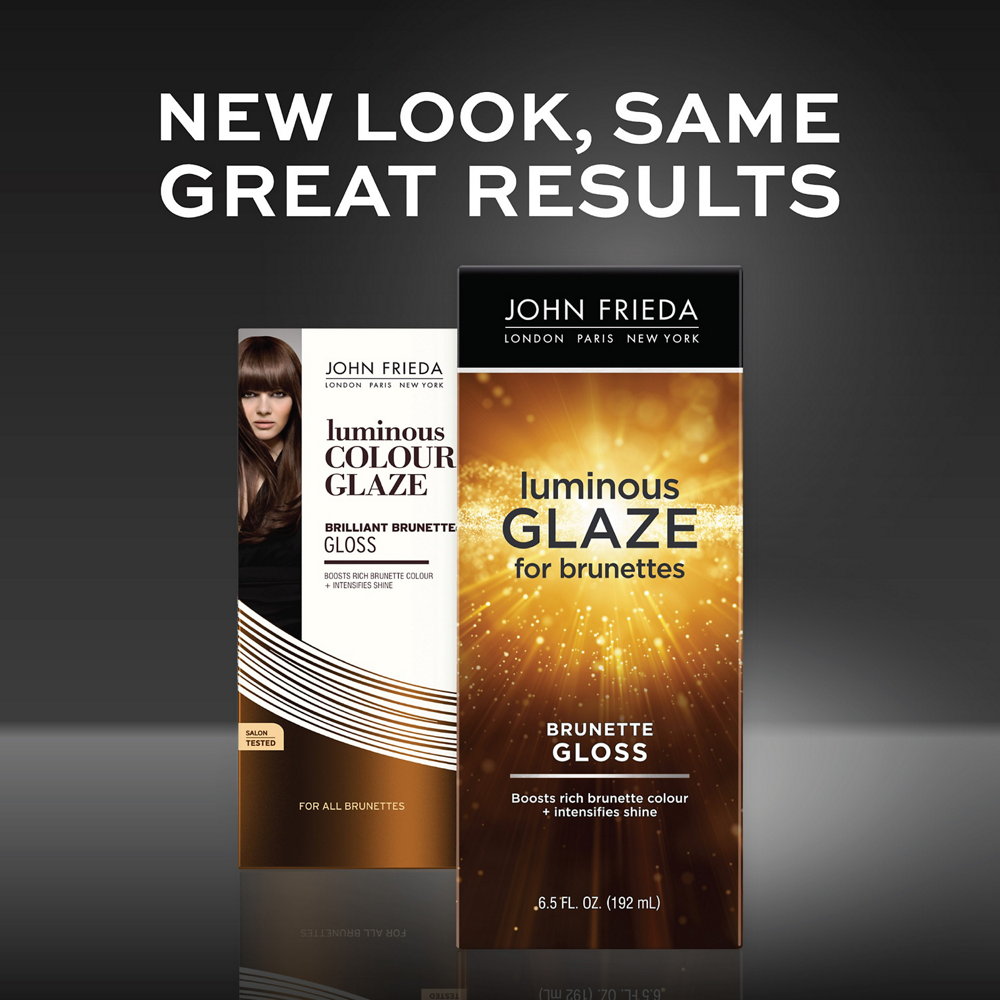 John Frieda Luminous Glaze for Brunettes - New look, same great results.